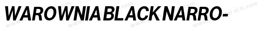WAROWNIA BLACK NARRO字体转换